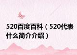 520百度百科（520代表什么简介介绍）
