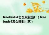 freebuds4怎么恢复出厂（freebuds4怎么呼叫小艺）