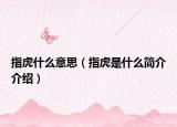 指虎什么意思（指虎是什么简介介绍）