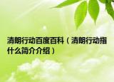 清朗行动百度百科（清朗行动指什么简介介绍）