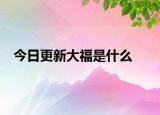 今日更新大福是什么