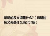 晴朗的反义词是什么?（晴朗的反义词是什么简介介绍）