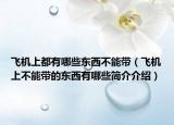 飞机上都有哪些东西不能带（飞机上不能带的东西有哪些简介介绍）
