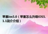 苹果ios5.0（苹果怎么升级iOS5.1.1简介介绍）