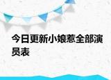 今日更新小娘惹全部演员表