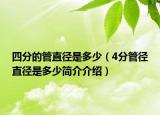 四分的管直径是多少（4分管径直径是多少简介介绍）