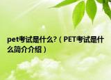pet考试是什么?（PET考试是什么简介介绍）