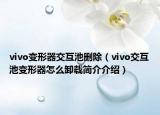 vivo变形器交互池删除（vivo交互池变形器怎么卸载简介介绍）