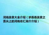 河南美食大全介绍（求香香美食之舌尖上的河南总汇简介介绍）