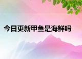 今日更新甲鱼是海鲜吗