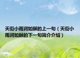 天街小雨润如酥的上一句（天街小雨润如酥的下一句简介介绍）