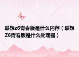 联想z6青春版是什么闪存（联想Z6青春版是什么处理器）
