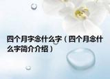 四个月字念什么字（四个月念什么字简介介绍）
