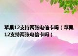 苹果12支持两张电信卡吗（苹果12支持两张电信卡吗）
