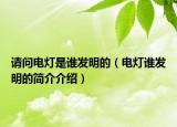 请问电灯是谁发明的（电灯谁发明的简介介绍）