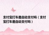支付宝打车是自动支付吗（支付宝打车是自动支付吗）