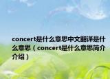 concert是什么意思中文翻译是什么意思（concert是什么意思简介介绍）