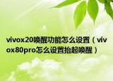 vivox20唤醒功能怎么设置（vivox80pro怎么设置抬起唤醒）