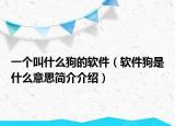 一个叫什么狗的软件（软件狗是什么意思简介介绍）