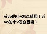 vivo的小v怎么使用（vivo的小v怎么召唤）