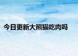 今日更新大熊猫吃肉吗