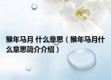 猴年马月 什么意思（猴年马月什么意思简介介绍）