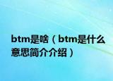 btm是啥（btm是什么意思简介介绍）
