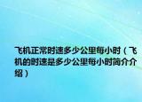 飞机正常时速多少公里每小时（飞机的时速是多少公里每小时简介介绍）