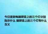 今日更新电脑键盘上的三个灯分别指示什么 脑键盘上的三个灯有什么含义