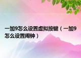 一加9怎么设置虚拟按键（一加9怎么设置闹钟）