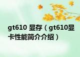 gt610 显存（gt610显卡性能简介介绍）