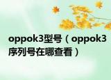oppok3型号（oppok3序列号在哪查看）