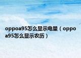 oppoa95怎么显示电量（oppoa95怎么显示农历）