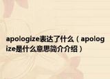 apologize表达了什么（apologize是什么意思简介介绍）