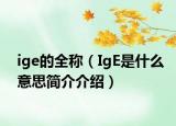 ige的全称（IgE是什么意思简介介绍）