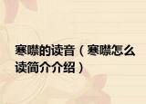寒噤的读音（寒噤怎么读简介介绍）