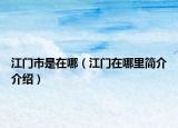 江门市是在哪（江门在哪里简介介绍）