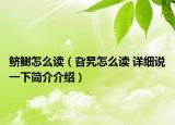 鲚鲥怎么读（旮旯怎么读 详细说一下简介介绍）