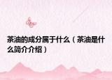 茶油的成分属于什么（茶油是什么简介介绍）