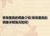 爸爸是我的偶像介绍(爸爸是我的偶像详细情况如何)