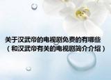 关于汉武帝的电视剧免费的有哪些（和汉武帝有关的电视剧简介介绍）
