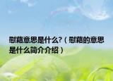 慰藉意思是什么?（慰藉的意思是什么简介介绍）
