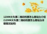 12306火车票二维码检票怎么看站台介绍(12306火车票二维码检票怎么看站台详细情况如何)