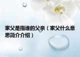 家父是指谁的父亲（家父什么意思简介介绍）
