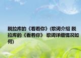 脱拉库的《看着你》(歌词介绍 脱拉库的《看着你》 歌词详细情况如何)