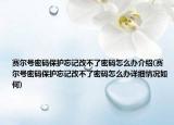 赛尔号密码保护忘记改不了密码怎么办介绍(赛尔号密码保护忘记改不了密码怎么办详细情况如何)