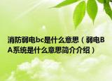 消防弱电bc是什么意思（弱电BA系统是什么意思简介介绍）