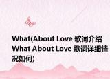 What(About Love 歌词介绍 What About Love 歌词详细情况如何)