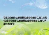 百度动物园怎么看直播百度动物园怎么加入介绍(百度动物园怎么看直播百度动物园怎么加入详细情况如何)