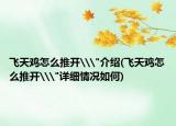 飞天鸡怎么推开\
